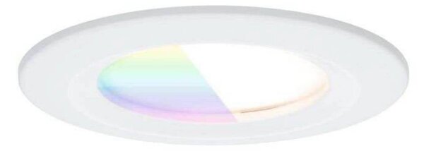 Paulmann LED zapúšťací reflektor Nova Coin Smart biely RGBW, sada 3 ks, 7,8 cm, Biela / opálová, Obývacia izba / jedáleň, Hliník, Moderný, Zapustené okrúhle