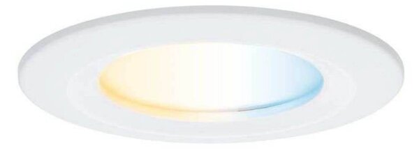 Paulmann LED zapustený bodový svietidlo Nova Coin Smart biele sada 3 ks,, Biela / opálová, Obývacia izba / jedáleň, Hliník, Moderný, Zapustené okrúhle
