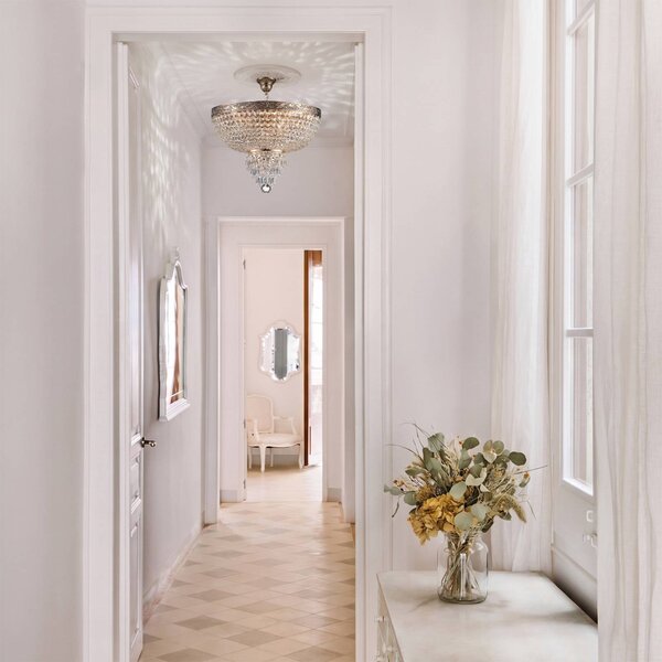 Maytoni Palace luster s krištáľovým tienidlom, Mosadz / zlato, Obývacia izba / jedáleň, Sklo, Starožitný, Luster
