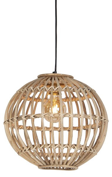 Vidiecka závesná lampa z prírodného bambusu - Cane Ball 40