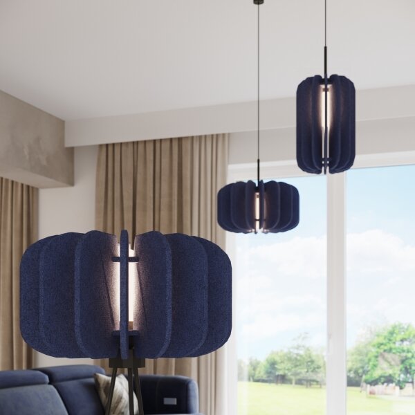 Sollux SL.1862 - Závesný luster na kábli MULA 1xE27/15W/230V, priemer 45 cm, modrá