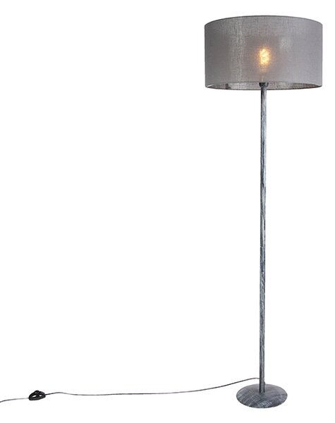 Stojacia lampa sivá so šedým odtieňom 50 cm - Simplo