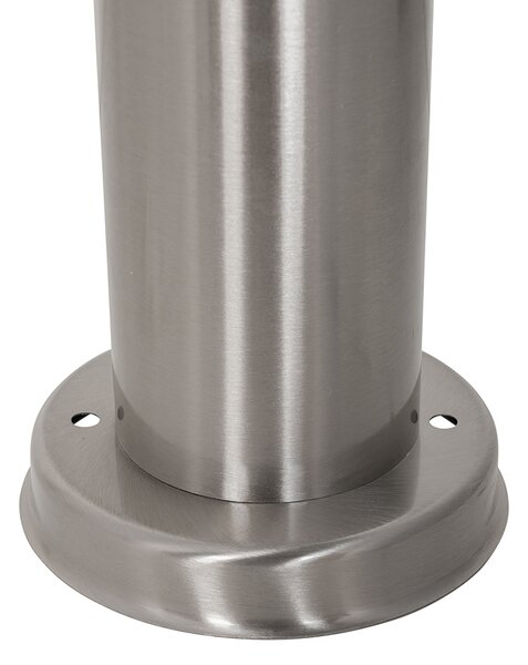 Moderná vonkajšia lampa na stĺp oceľ s opálom 80 cm IP44 - Rox