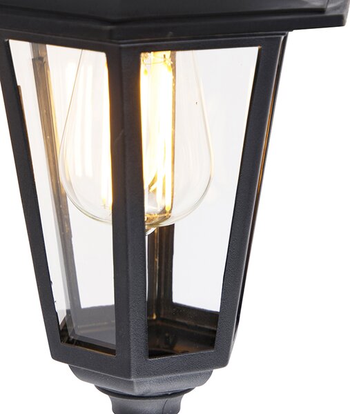 Klasická vonkajšia nástenná lampa čierna IP44 - New Haven