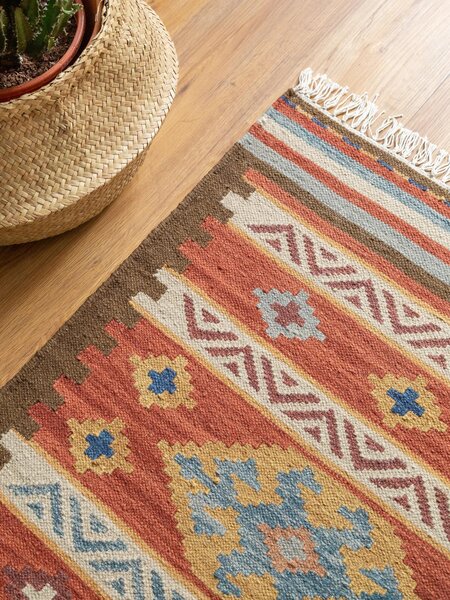 MOOD SELECTION Kelim Zohra Multicolour/Red - koberec