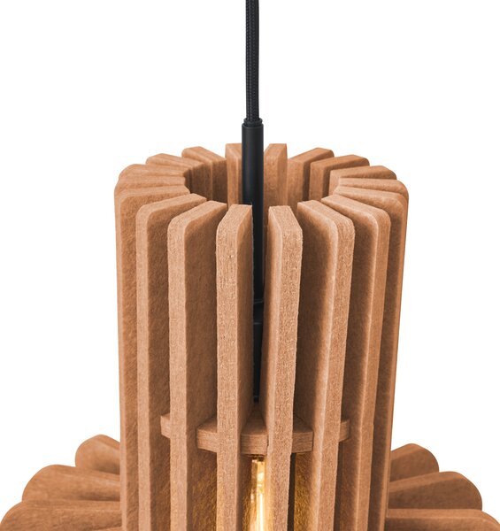 Retro závesná lampa čierna s oranžovou 3-svetlá - Felt