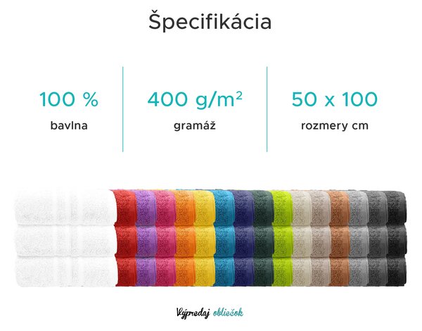 Uterák Classic 50 x 100 cm biely, 100% bavlna