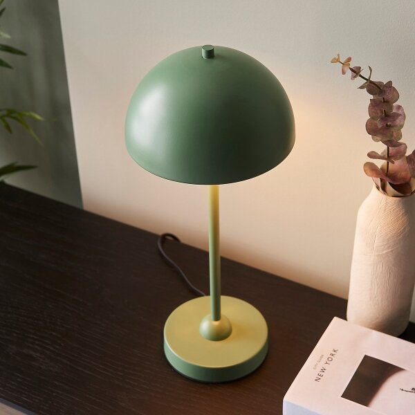 Endon 98495 - Stolová lampa SAROMA 1xE14/7W/230V zelená