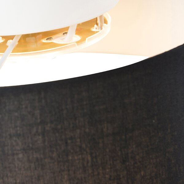 Stropné svietidlo čierne 30 cm vrátane LED - Drum LED
