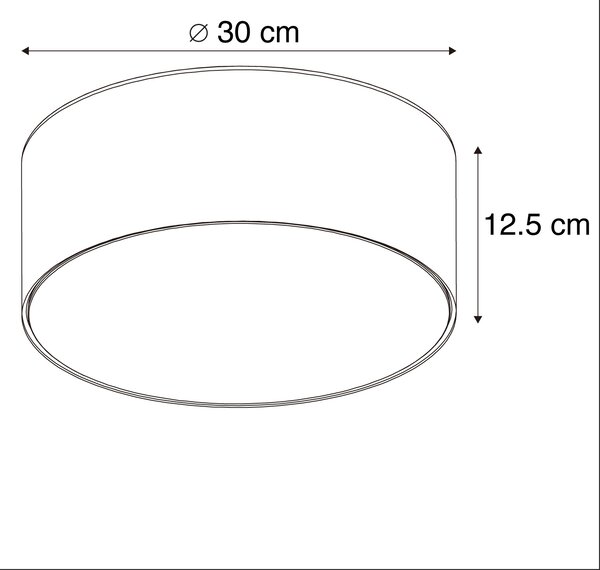 Stropné svietidlo biele 30 cm vrátane LED - Drum LED