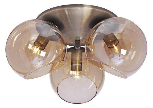 Cottex P2423AA - Stropné svietidlo CAPELLA 3xE14/40W/230V pr. 37 cm dymová/hnedá