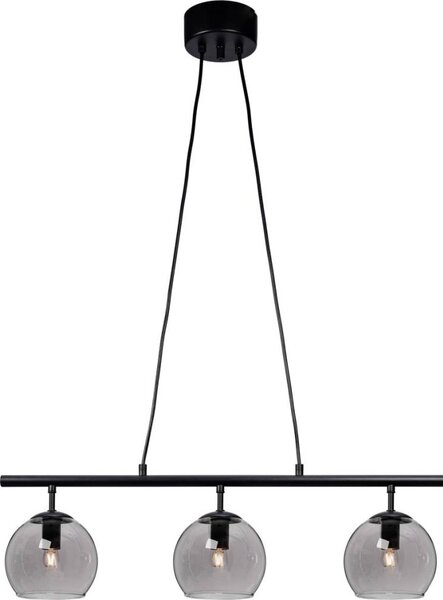 Cottex T2493SVG - Závesné svietidlo CAPELLA s lankom 3xE14/40W/230V dymové/čierne