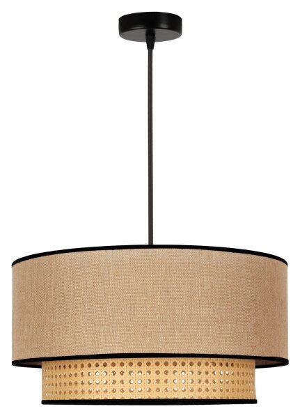 Duolla - Luster na lanku BOHO 1xE27/15W/230V pr. 45 cm béžová/ratan