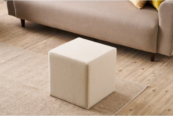Taburet CUBI 40x40 cm krémový