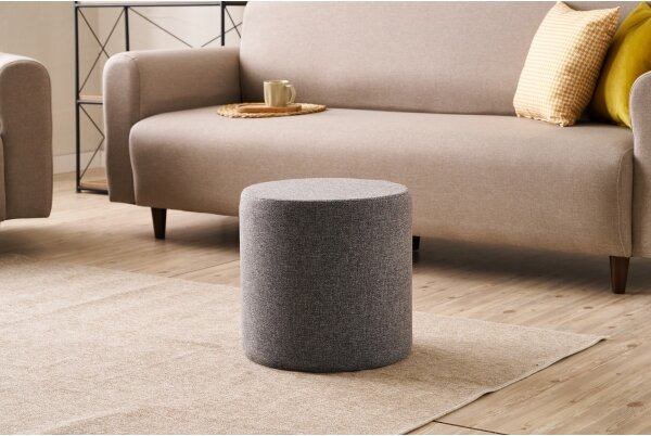 Taburet RONDO, priemer 40 cm, antracit