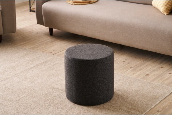 Taburet RONDO, priemer 40 cm, tmavohnedý