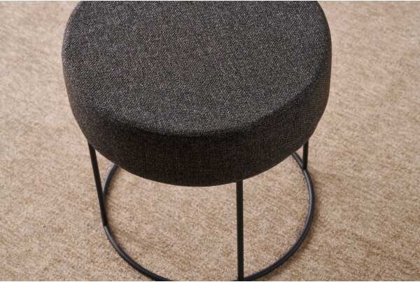 Taburet RELO, priemer 40 cm, tmavohnedý