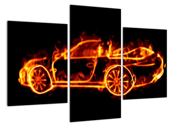 Obraz horiaceho auta (Obraz 90x60cm)
