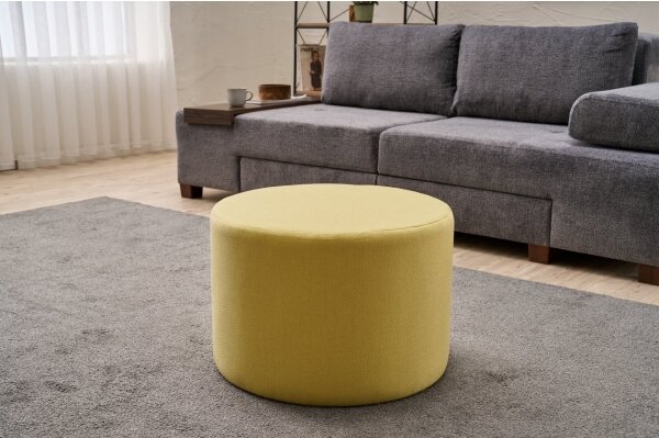 Taburet RABO, priemer 58 cm, žltý