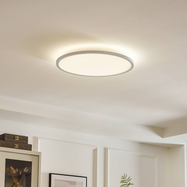 Arcchio LED stropné svietidlo Brenda, Ø 60 cm, diaľkové ovládanie, Biela / opálová, Obývacia izba / jedáleň, Moderný, Závesné svietidlo