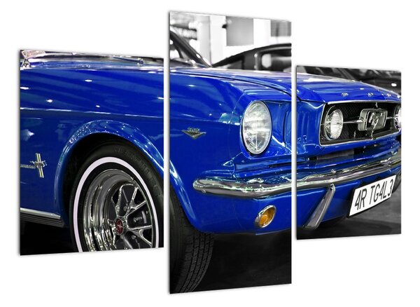 Modré auto - obraz (Obraz 90x60cm)
