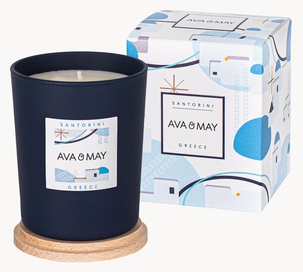 Vonná sviečka Santorini (Rosemary, Tonka Bean, Cedar)