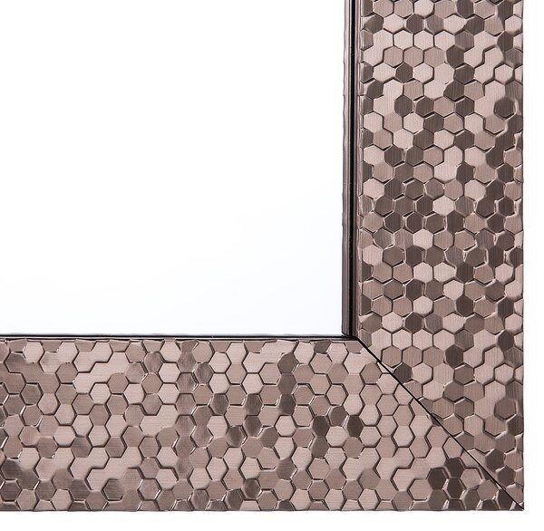 Nástenné zrkadlo hnedá 50 x 130 cm obdĺžnikové moderný štýl obývacia izba spálňa