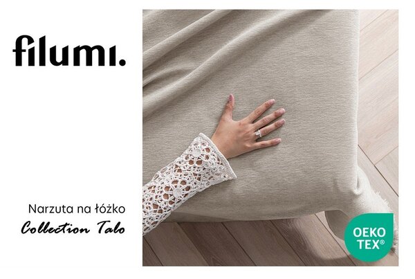 Béžový pléd zo ženilky 220x240 cm Talo – Filumi