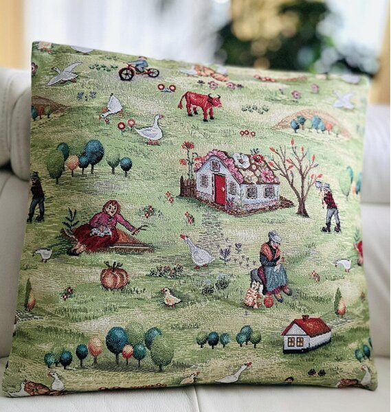 Gobelínová obliečka na vankúš Eden 1177 Farba Viacfarebná Rozmery 50x50 cm