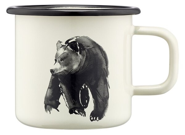 Muurla Hrnček Bear 0,37l, smalt / béžový