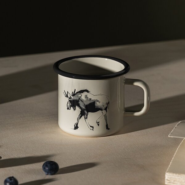 Muurla Hrnček Moose 0,37l, smalt / béžový