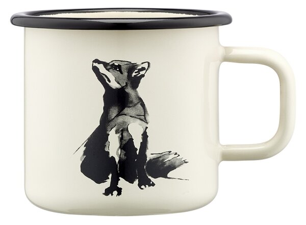 Muurla Hrnček Fox 0,37l, smalt / béžový
