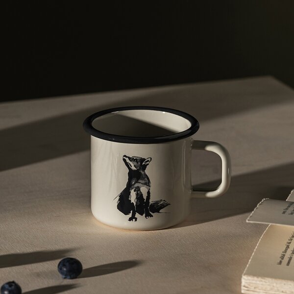 Muurla Hrnček Fox 0,37l, smalt / béžový