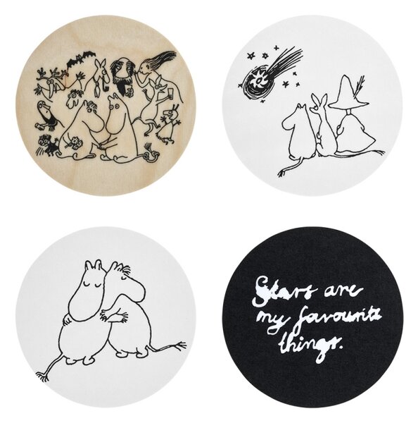 Muurla Set podtáciek Moomin, 4ks / 80. výročie