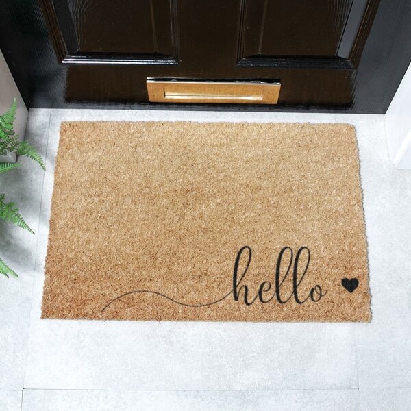Rohožka z kokosového vlákna 40x60 cm Hello Scribble – Artsy Doormats