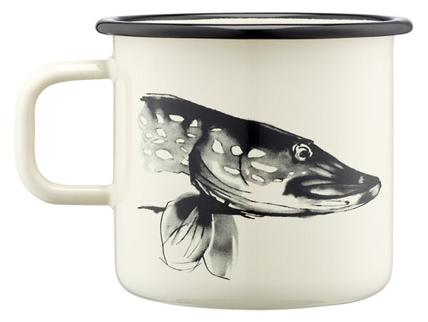Muurla Hrnček Pike & Trout 0,55l, smalt / béžový