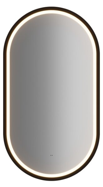 LED zrkadlo APOLLO 2 | čierna 50 x 90 cm