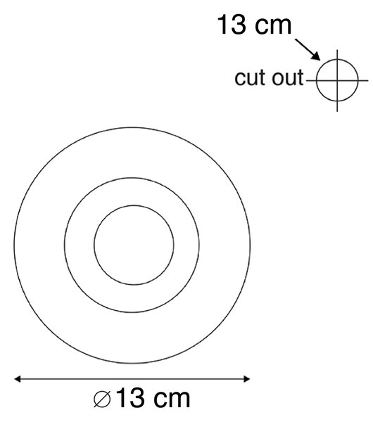 Inteligentné zapustené bodové svietidlo biele 13 cm okrúhle vrátane Wifi GU10 50 mm - Gypsy