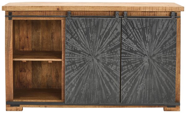 ŠIROKÁ KOMODA, mangové drevo, prírodná farba, čierna, 145/85/40 cm Ambia Home - Komody