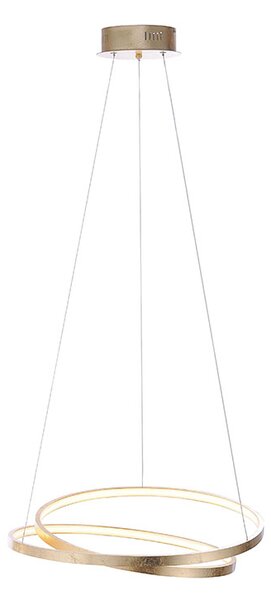 Dizajnová závesná lampa zlatá 55 cm vrátane LED stmievateľná - Rowan