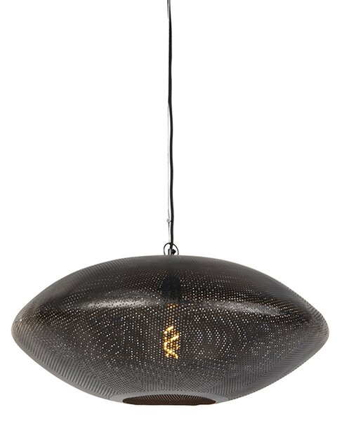 Orientálne závesné svietidlo čierne so zlatom 60 cm - Radiance
