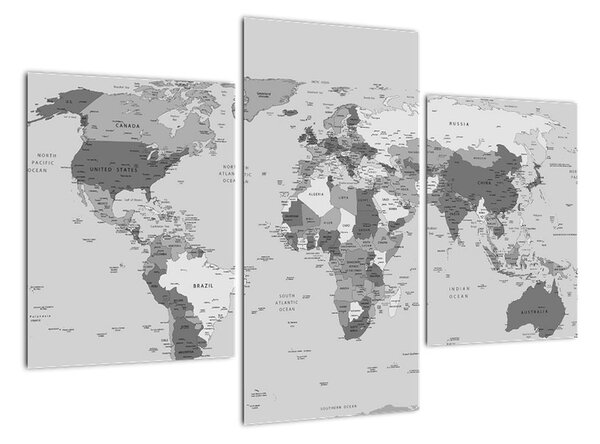 Mapa sveta - obraz (Obraz 90x60cm)