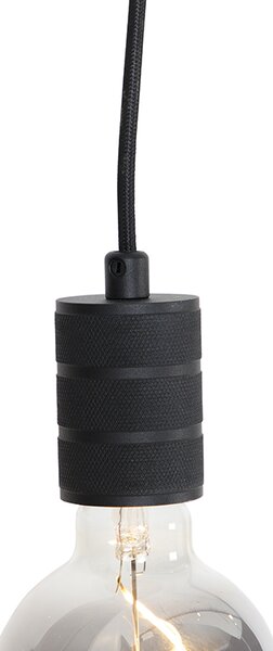 Závesná lampa čierna pre 1-fázový koľajnicový systém - Iconic Cavalux