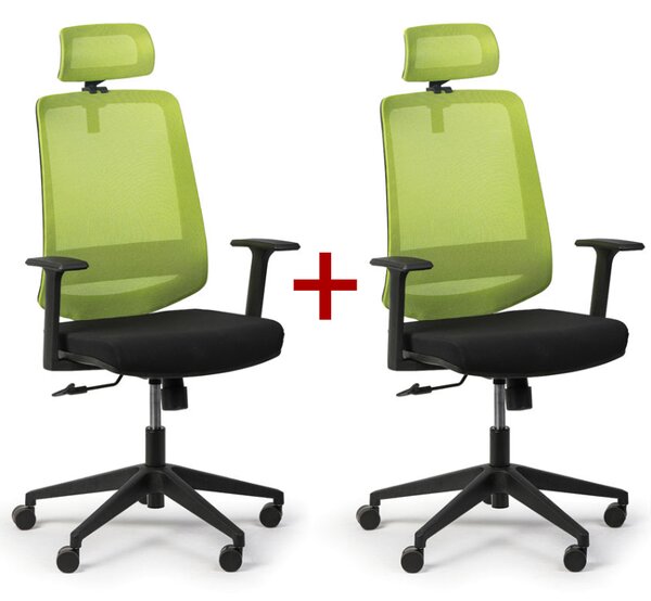 Kancelárska stolička RICH 1+1 ZADARMO, zelená