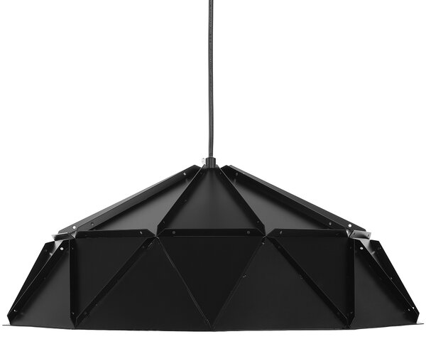 Závesná lampa čierna kov geometrický tvar na 1 žiarovku osvetlenie moderný industriálny štýl kuchyňa jedáleň obývačka
