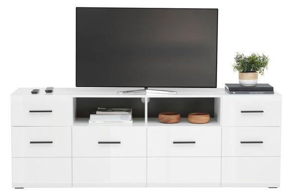 SKRINKA POD TV, antracitová, biela, 180/63,7/41,6 cm Hom`in - TV nábytok