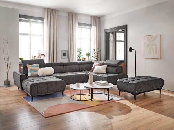 SEDACIA SÚPRAVA, textil, grafitová Stylife - Sedačky