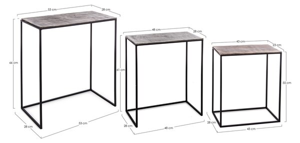 3SET TAHIR RECT konferenčný stolík