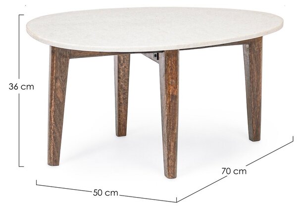 SYLVESTER OVAL konferenčný stolík 70x50cm