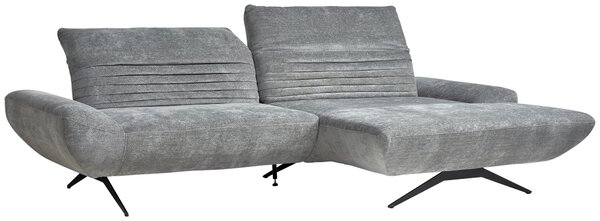ROHOVÁ SEDAČKA, textil, sivá Dieter Knoll - Sedačky